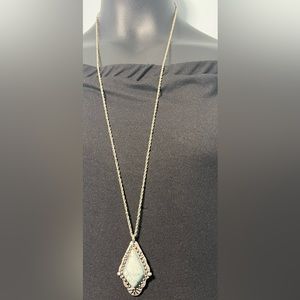 • Blue Stone Long Necklace